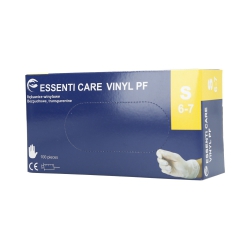 EKO-HIGIENA White vinyl gloves size S 100pcs pack.