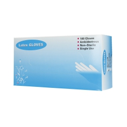 Disposable powder-free latex gloves white 9‘ size S 100pcs.