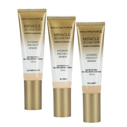 MAX FACTOR MIRACLE Second Skin Foundation SPF20 30ml