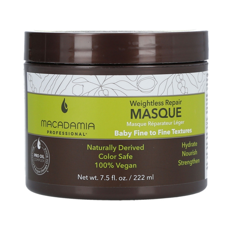 MACADAMIA WEIGHTLESS MOISTURE Mask for thin hair 222ml