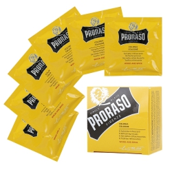 PRORASO SINGLE BLADE Wood And Spice Refreshing Wipes for beards 6 pcs