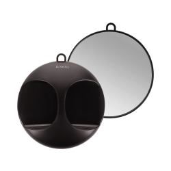 LUSSONI Black Round Mirror, Ø 29 cm