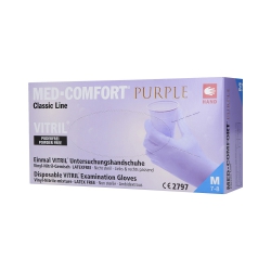 MED COMFORT Classic Line Nitrile-vinyl gloves disposable, purple, 100 pcs M