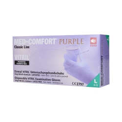 MED COMFORT Classic Line Nitrile-vinyl gloves disposable, purple, 100 pcs L