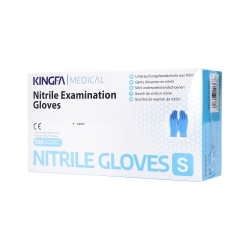 KINGFA MEDICAL Disposable nitrile gloves blue, 100pcs. S