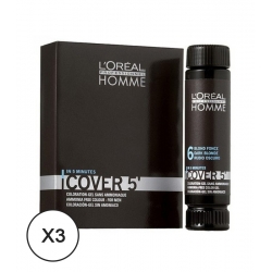 L’Oréal Professionnel Homme Cover 5' - 6 Dark Blonde 50 ml X 3