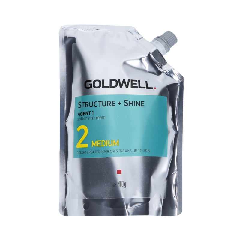 GOLDWELL Structure + Straight Shine Agent 12 Medium, Softening hair cream for permanent