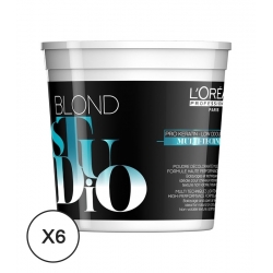 L'Oréal Professionnel Blond Studio Multi-Technique Lightening Powder 500 g X6