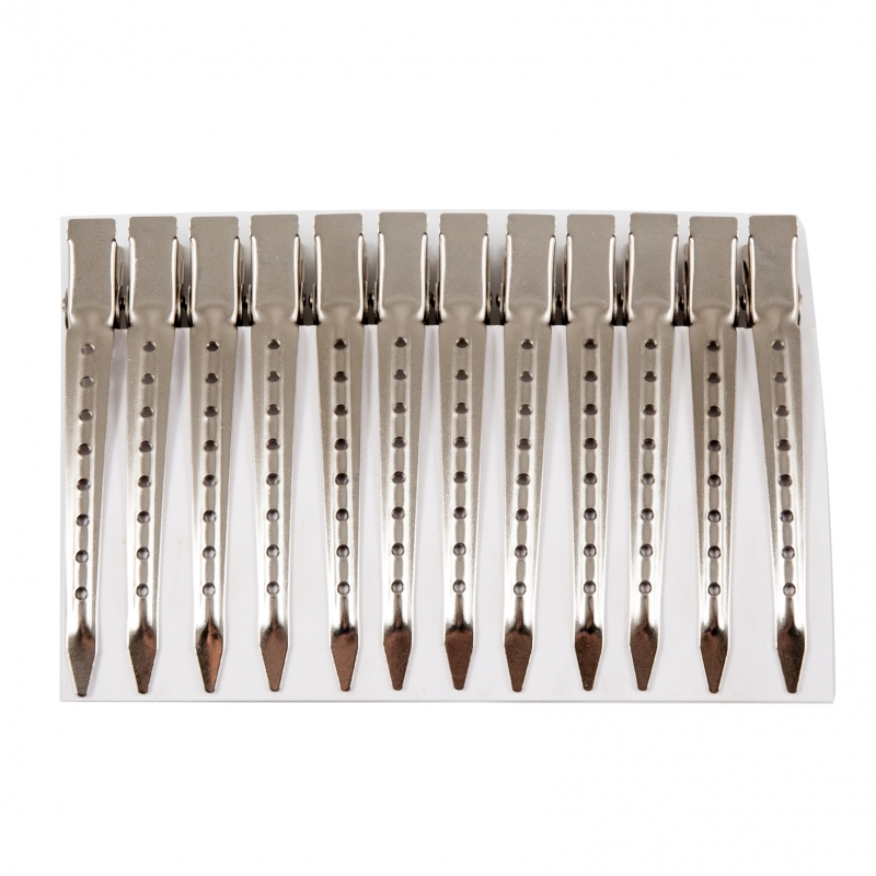 Metal Hairdressing Clips Medium 11.4 cm 12 pcs.