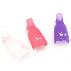 Clips Remover Acrylic Glitter Hybrid Gel Nail Polish Purple 10 pcs