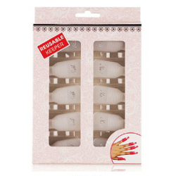 White Clips to Remove Nail Acrylic Glitters Hybrid Gel Nail Polish 10 pcs