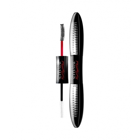 red and white mascara