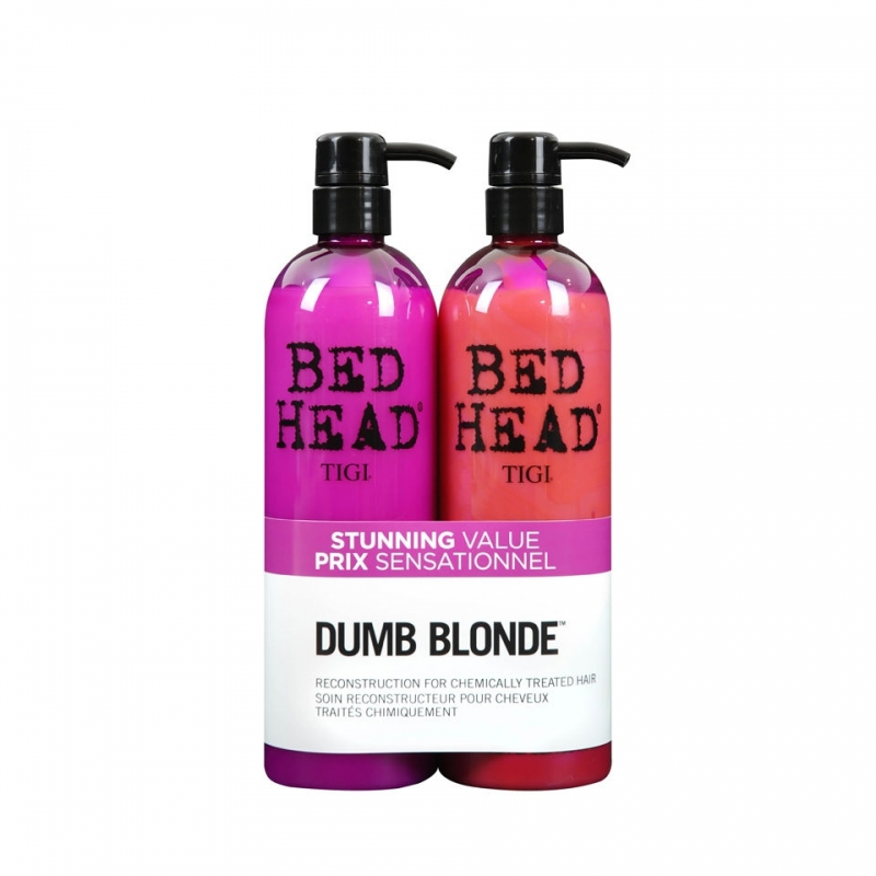 Tigi bed head dumb blonde Shampoo cosmetic femme 1500ml set 750ml bed head dumb blonde Shampoo + 750ml bed head dumb blonde rec (615908959246)