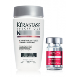 KERASTASE SPECIFIQUE shampoo for fine hair 250ml + Aminexil Force R hair treatment 30x6ml