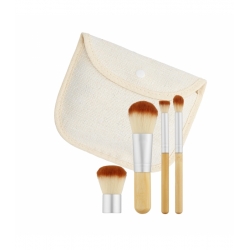 3. TOOLS FOR BEAUTY Set of 4 travel size bamboo make-up brushes