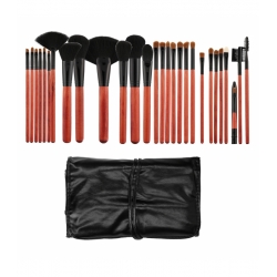 TOOLS FOR BEAUTY Set of 28 cherry & black make-up brushes