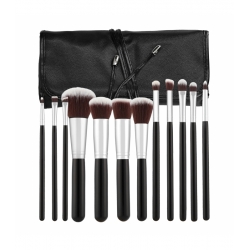 TOOLS FOR BEAUTY Set of 12 make-up brushes - black