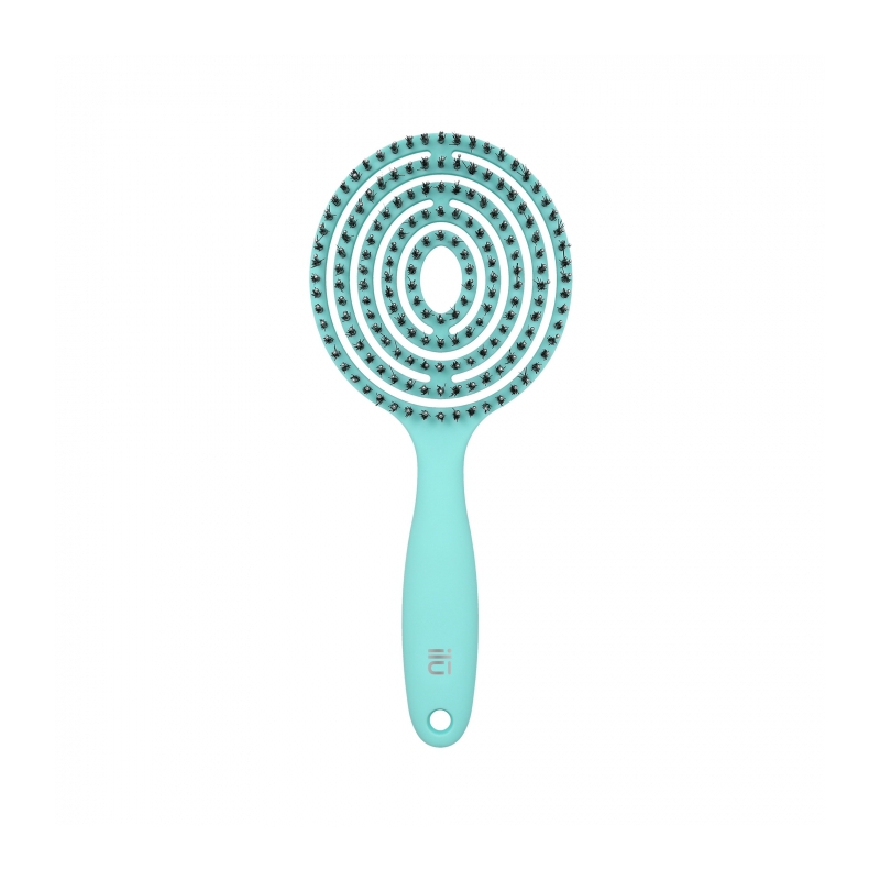 Ilū Lollipop Candy Turquoise Round detangling brush