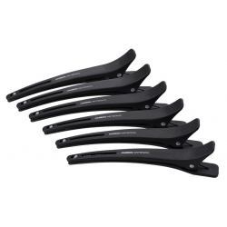 LUSSONI Carbon Hairdressing Clips with Elastic Band 6 pcs.